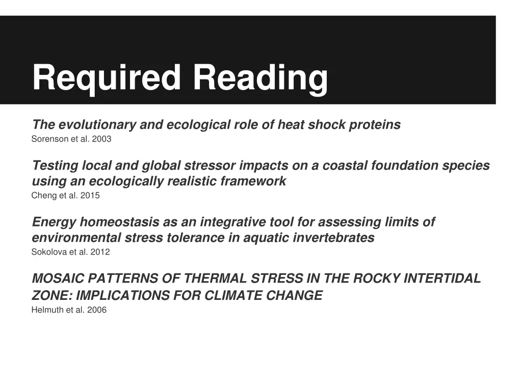 required reading