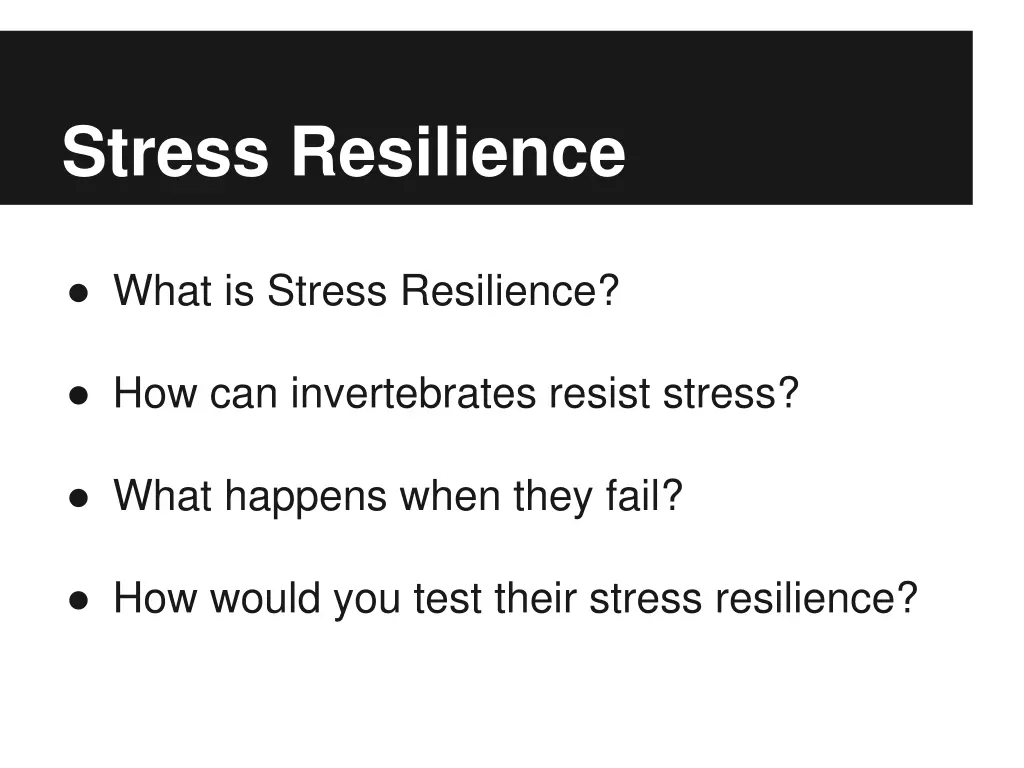 stress resilience
