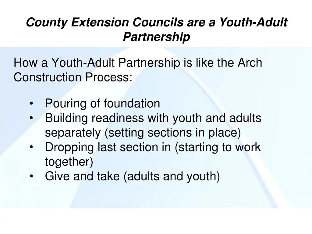 county extension councils are a youth adult 1