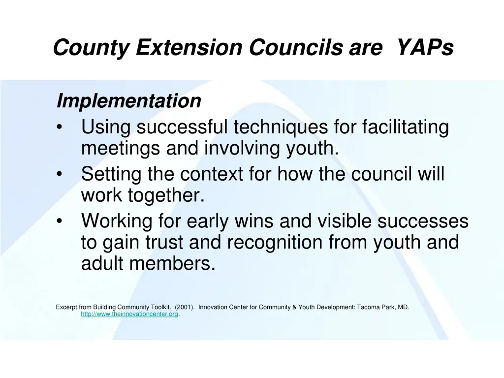 county extension councils are yaps 4