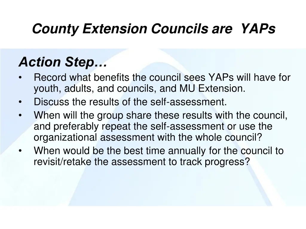 county extension councils are yaps 6