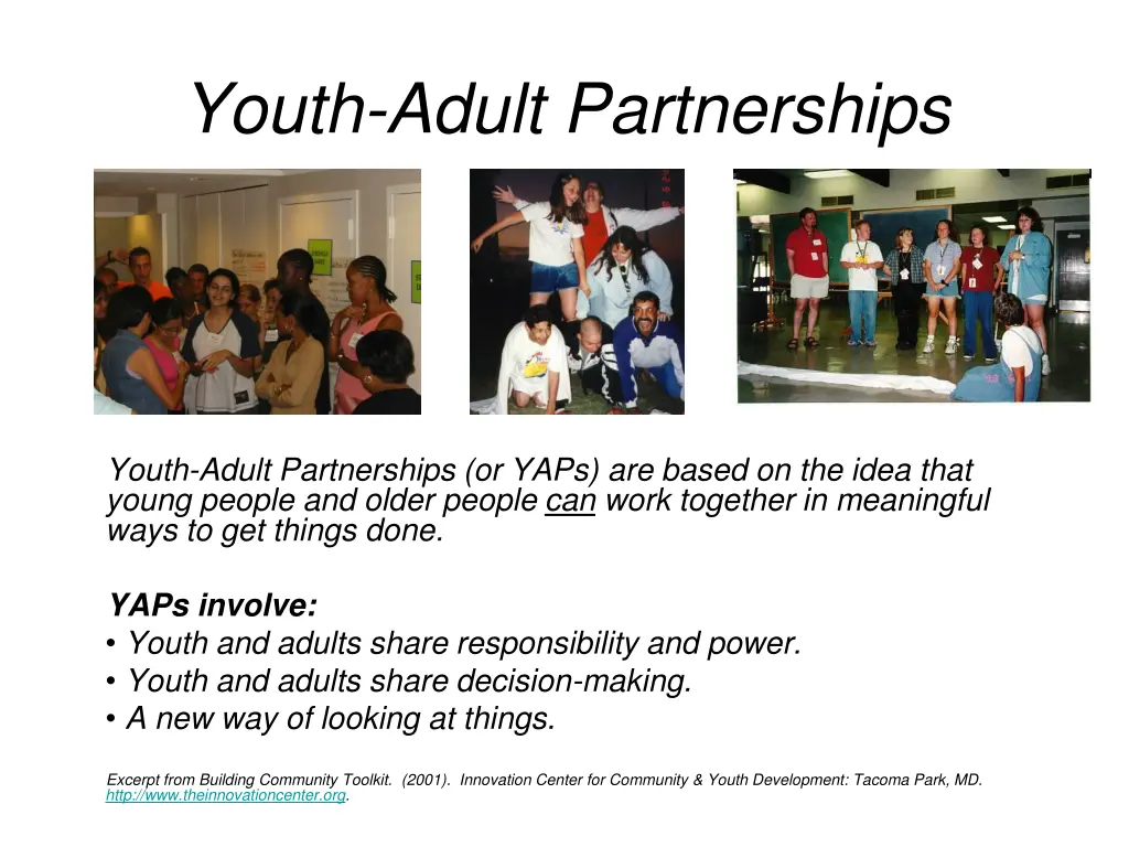 youth adult partnerships