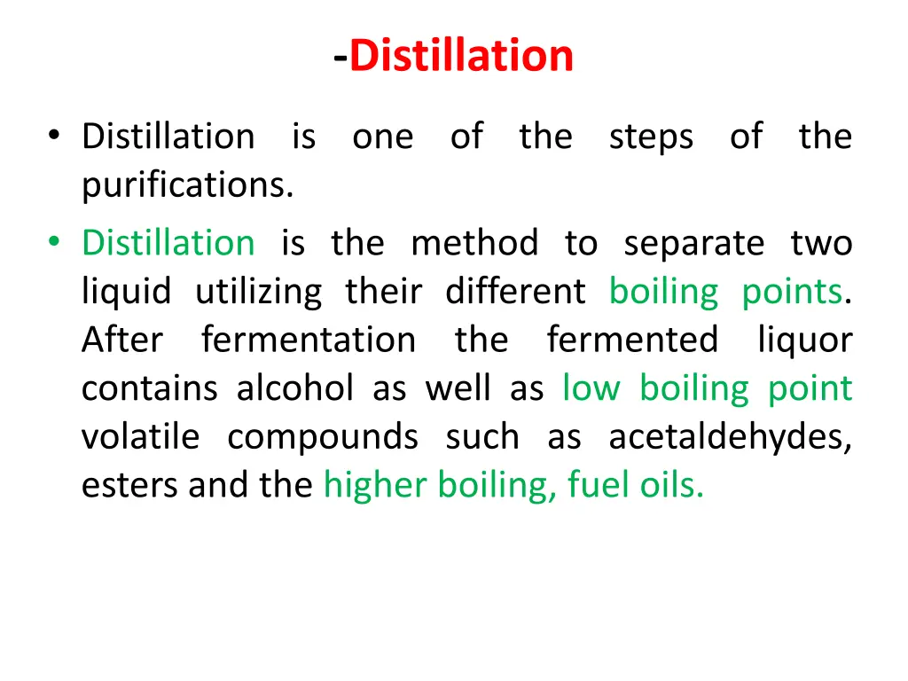 distillation