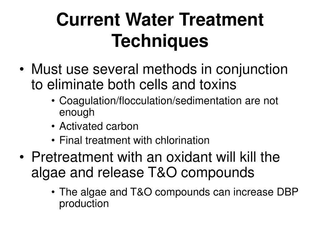 current water treatment techniques