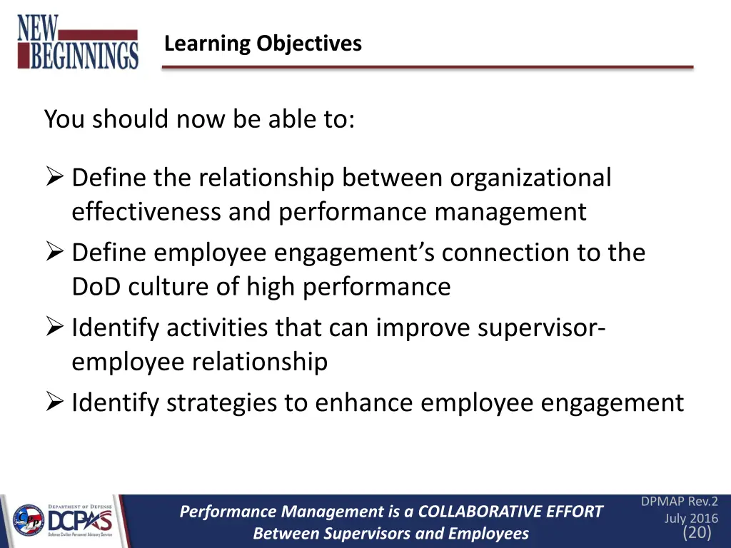 learning objectives 1