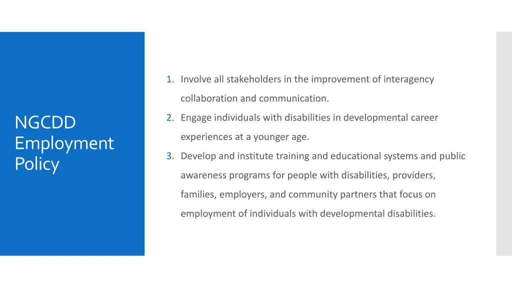 1 involve all stakeholders in the improvement