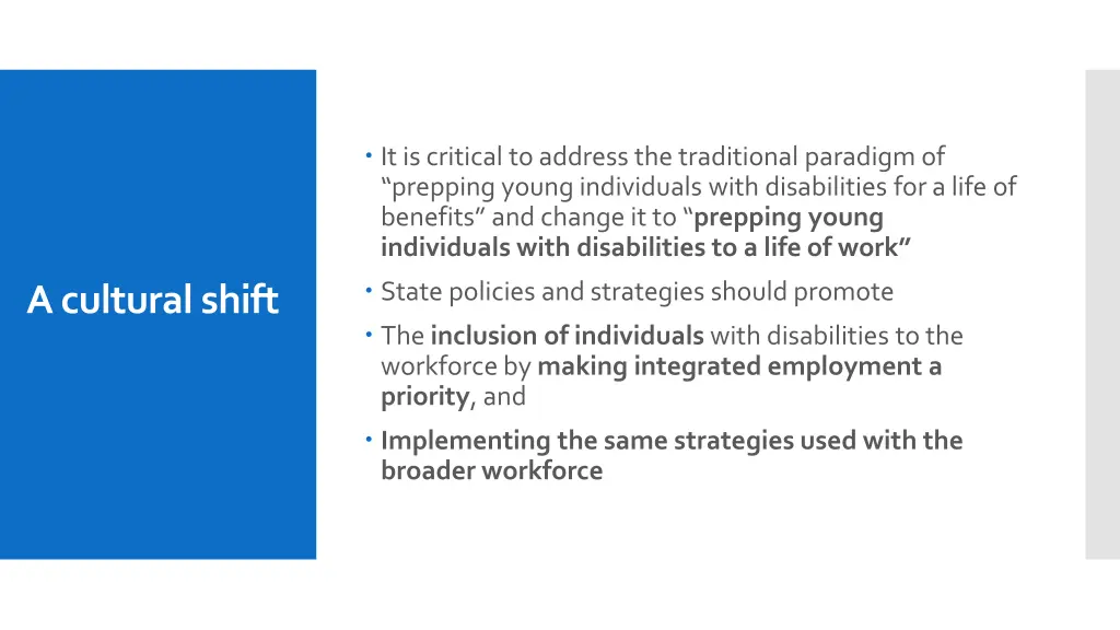 it is critical to address the traditional