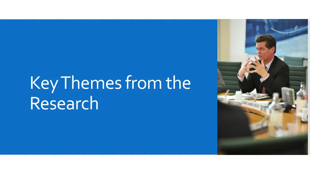 key themes from the research