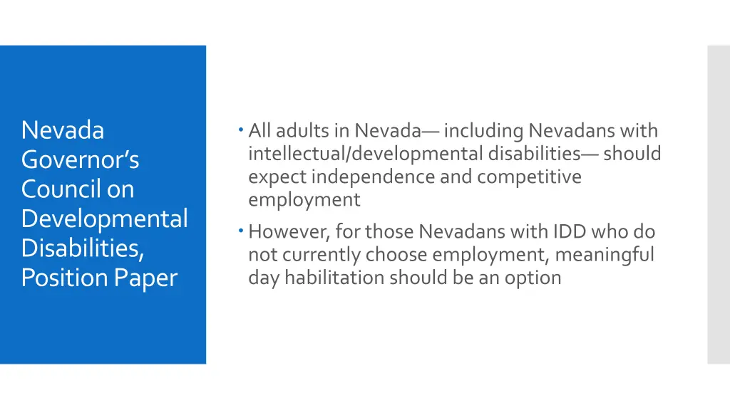 nevada governor s council on developmental