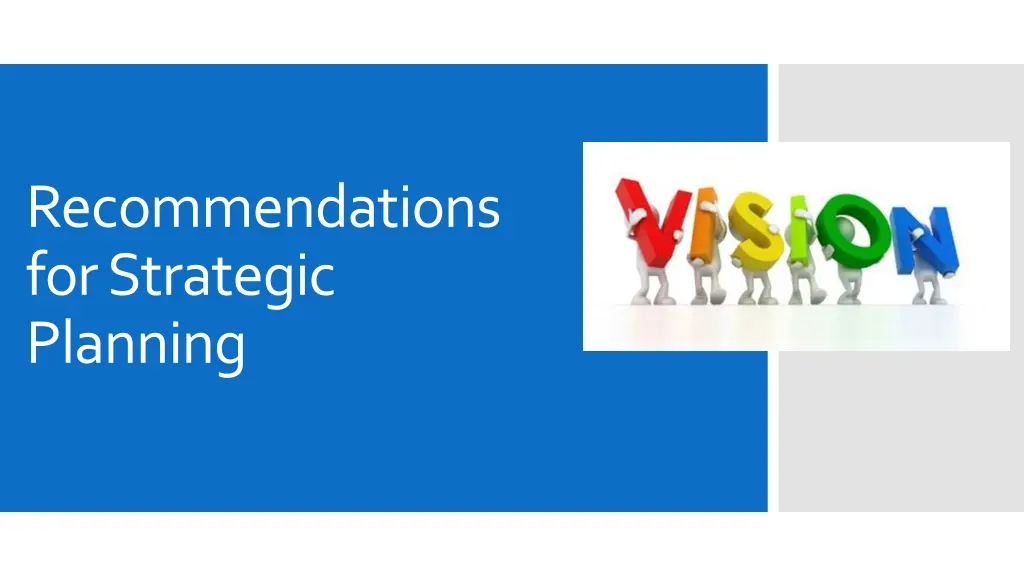 recommendations for strategic planning