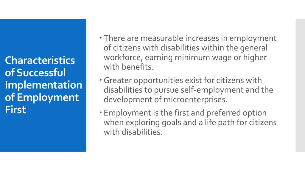 there are measurable increases in employment