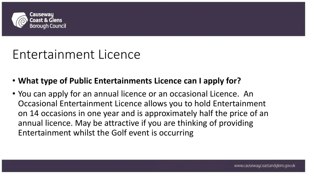 entertainment licence