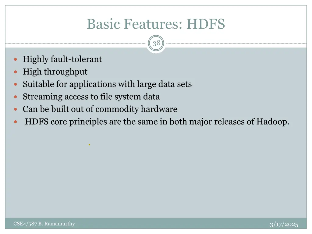 basic features hdfs