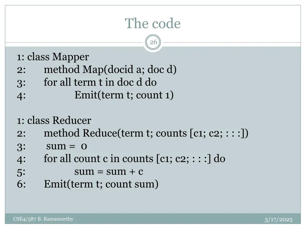 the code