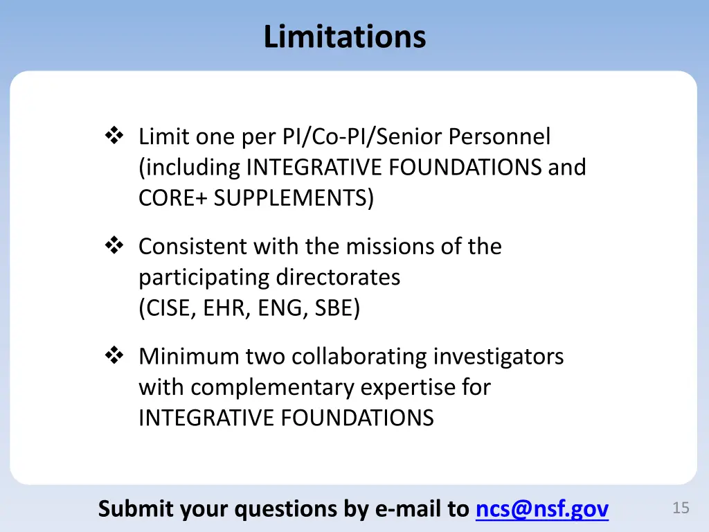 limitations