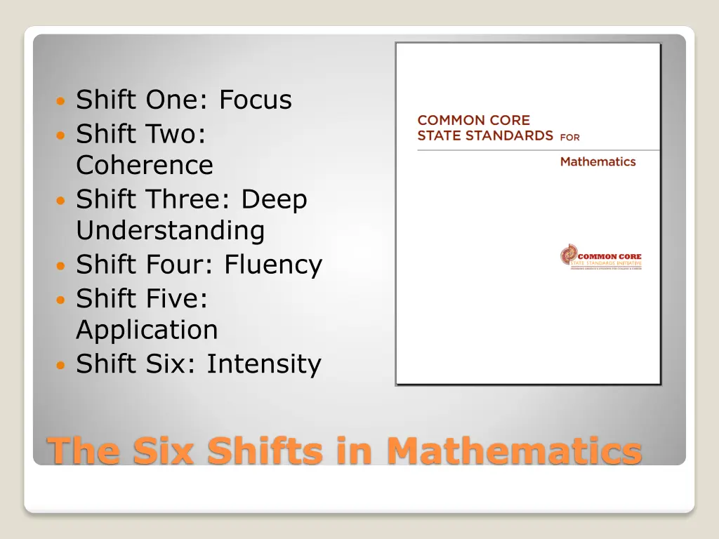 shift one focus shift two coherence shift three