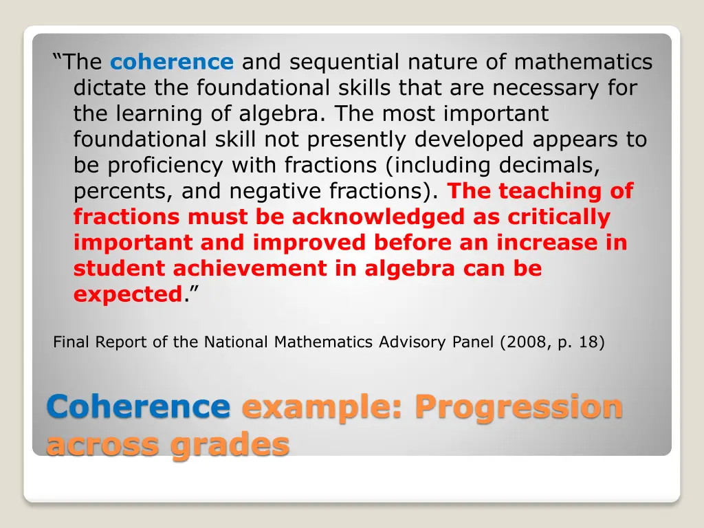 the coherence and sequential nature