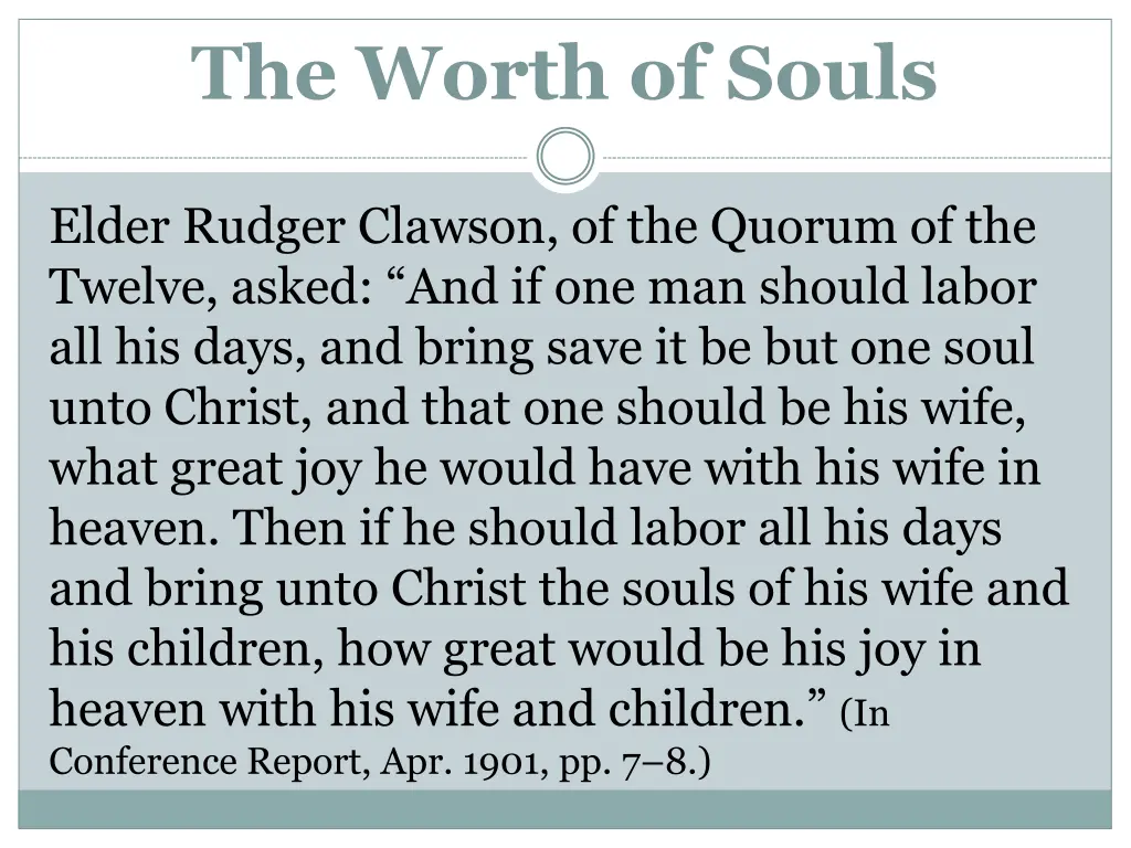 the worth of souls 1