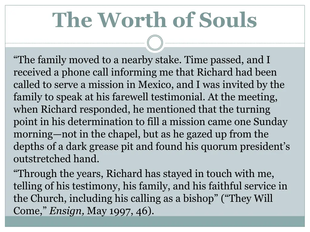 the worth of souls 10