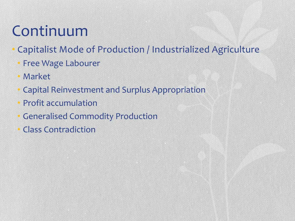 continuum capitalist mode of production