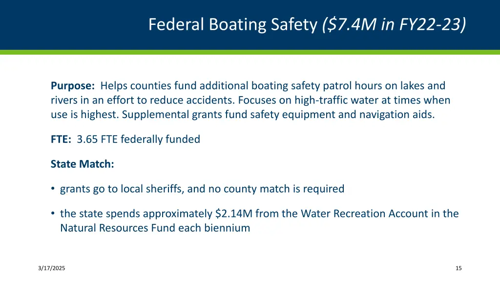 federal boating safety 7 4m in fy22 23