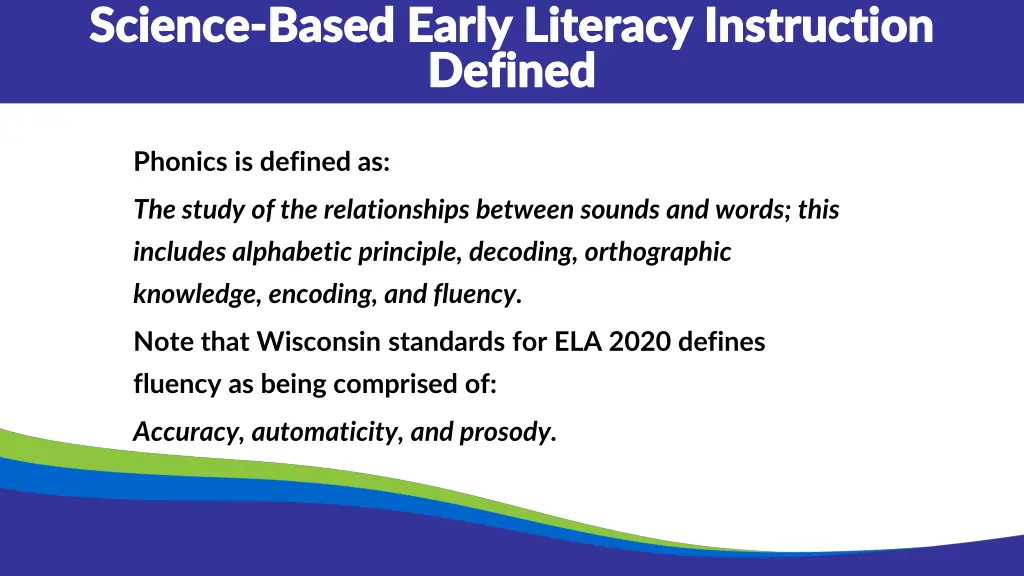 science science based early literacy instruction