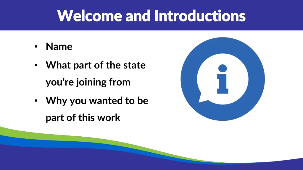 welcome and introductions welcome 1