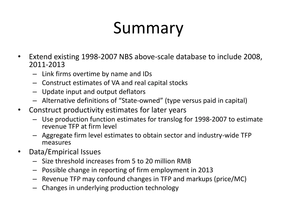 summary