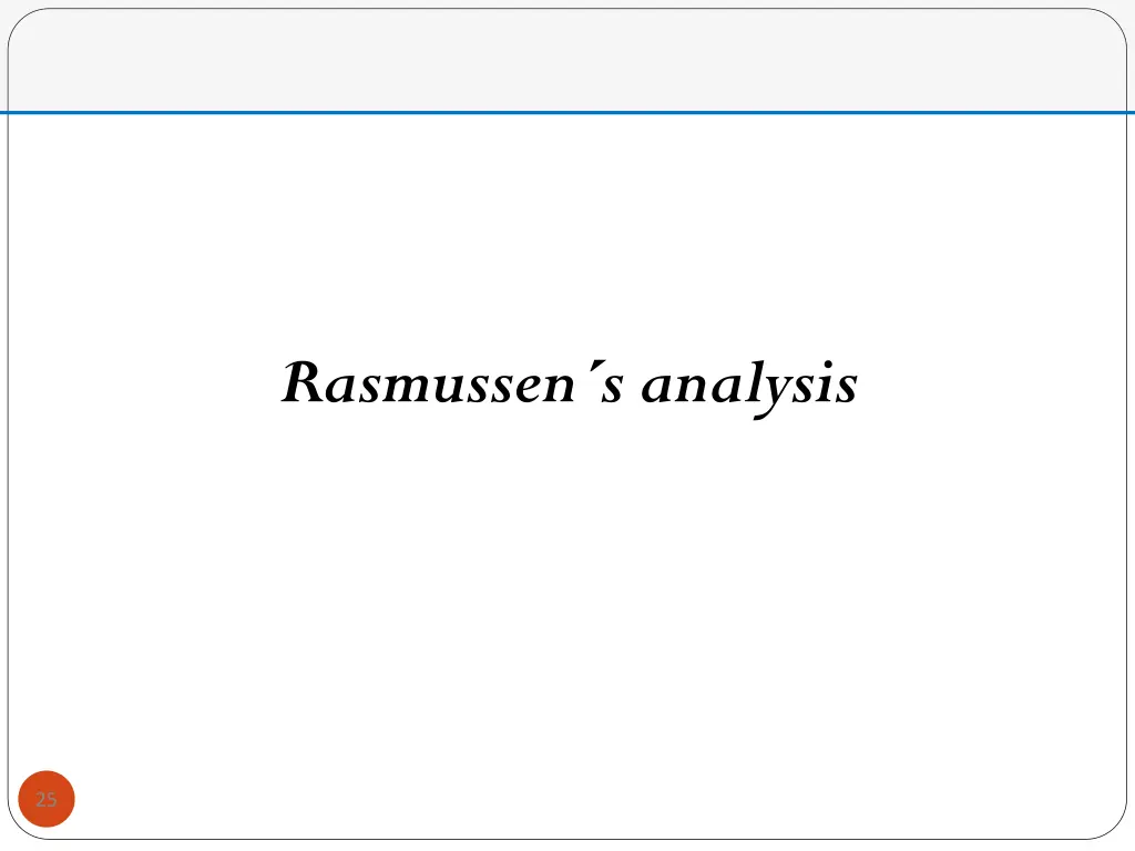 rasmussen s analysis