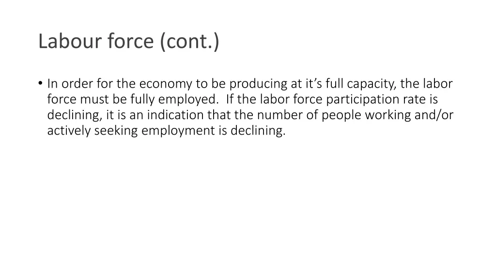 labour force cont 1