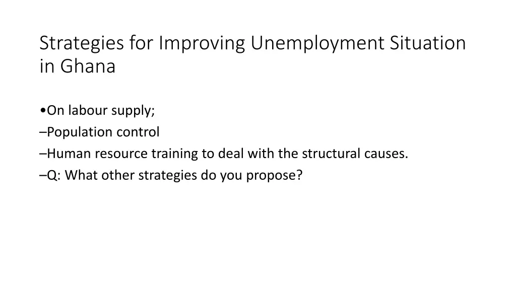 strategies for improving unemployment situation 1