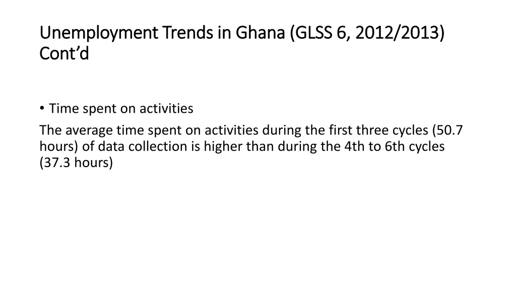 unemployment trends in ghana glss 6 2012 2013