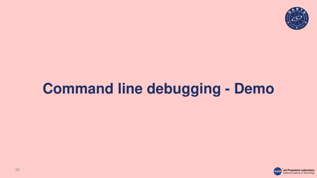 command line debugging demo