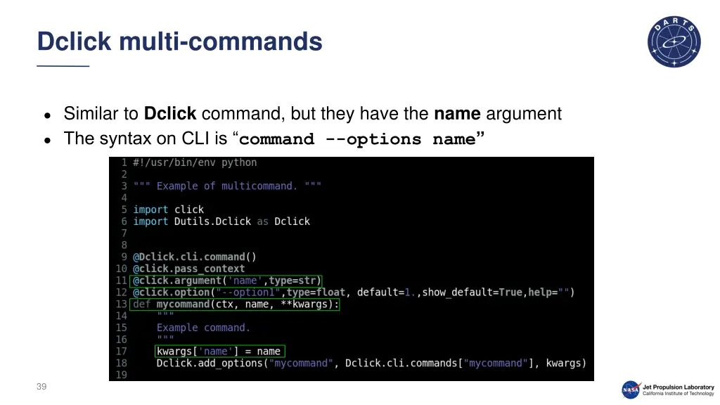 dclick multi commands