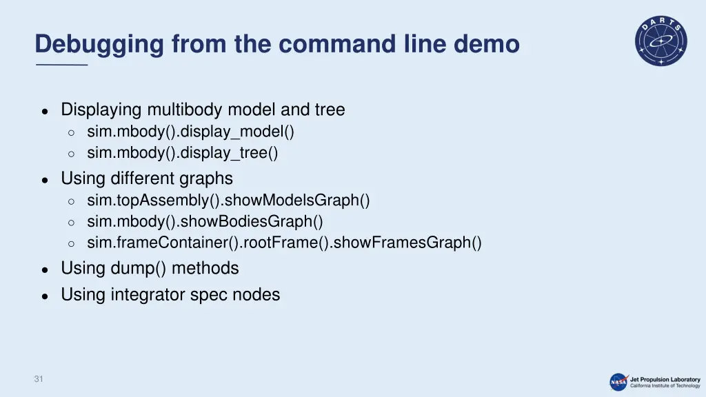 debugging from the command line demo