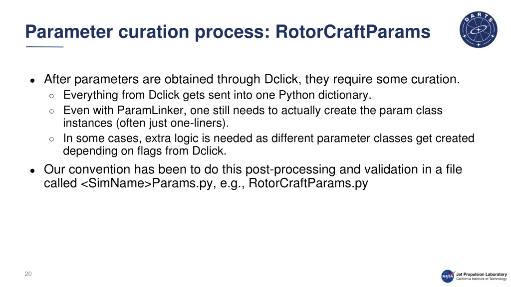 parameter curation process rotorcraftparams