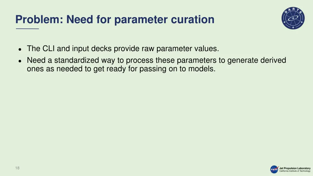 problem need for parameter curation