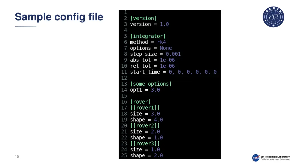 sample config file