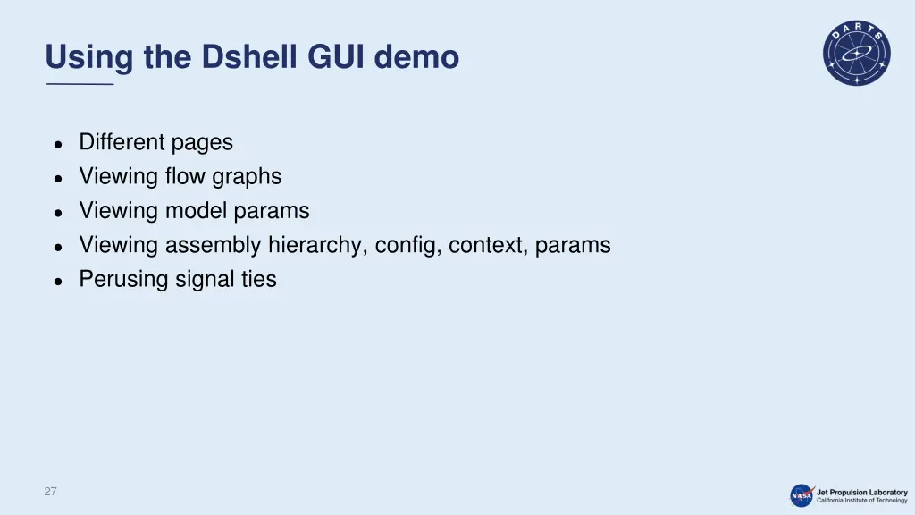 using the dshell gui demo 1