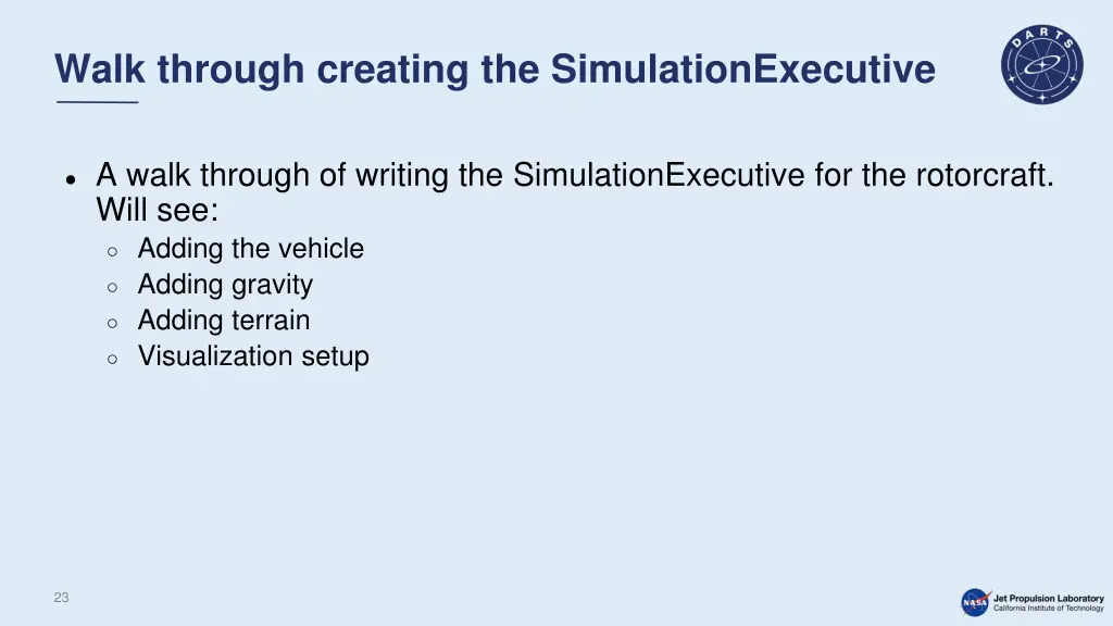 walk through creating the simulationexecutive