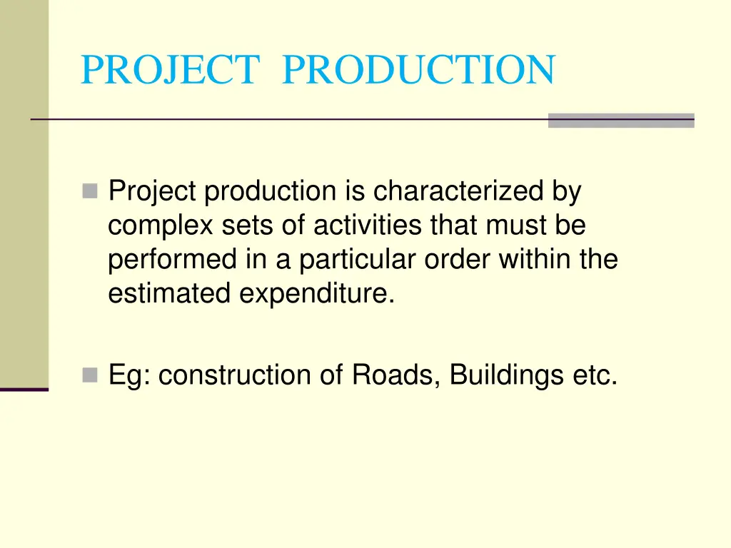 project production