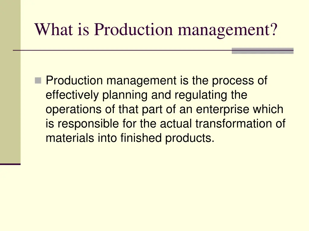 what is production management