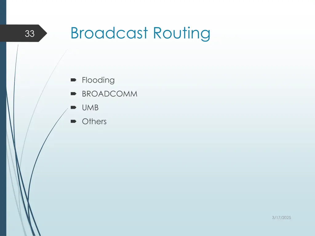 broadcast routing