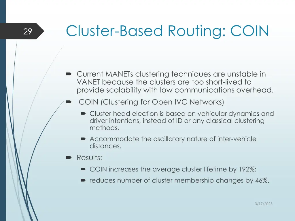cluster based routing coin