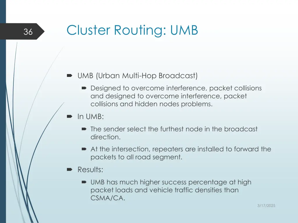 cluster routing umb