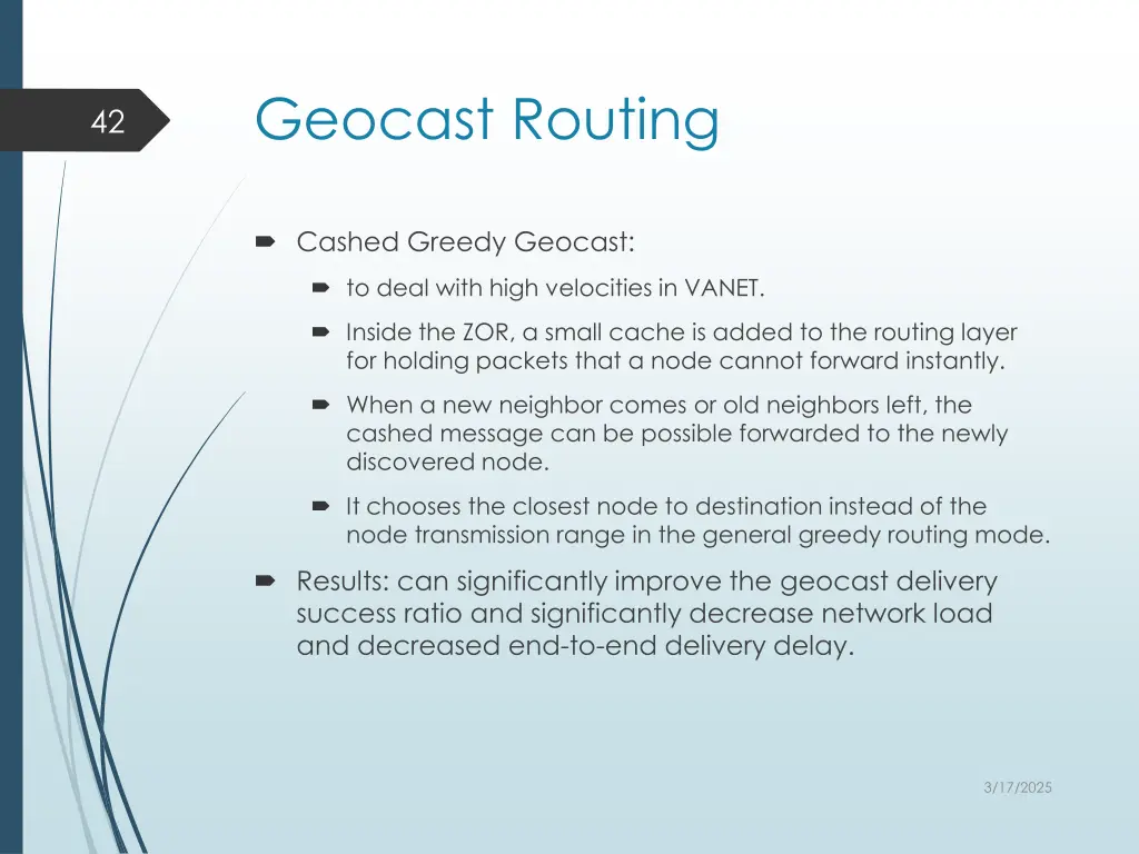geocast routing 2