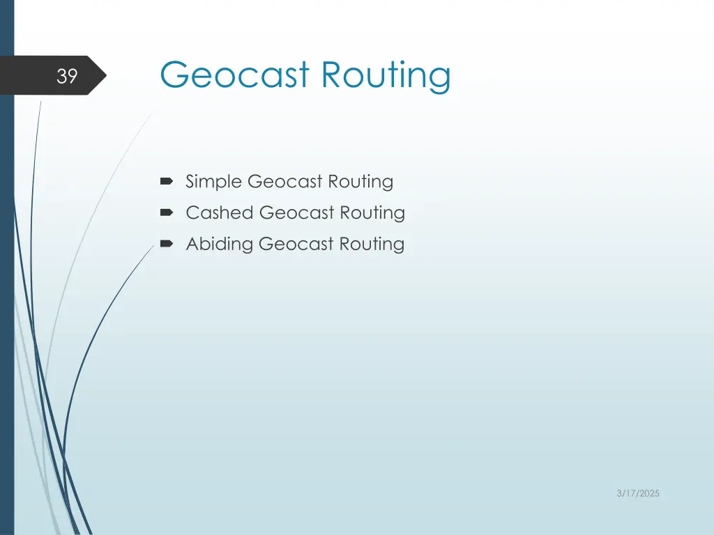 geocast routing
