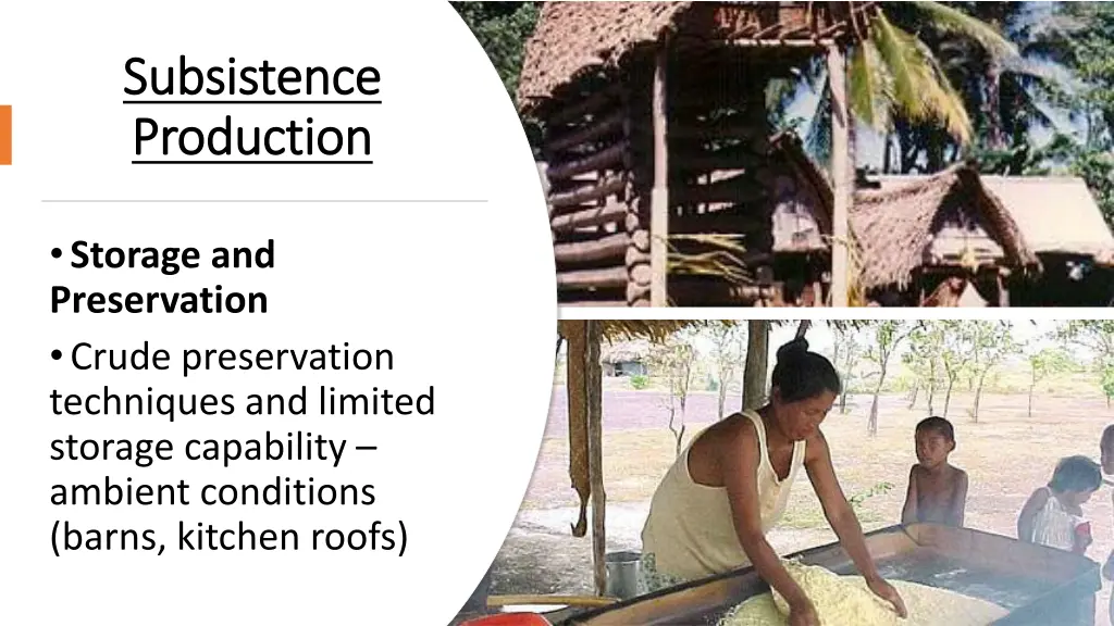 subsistence subsistence production production 2