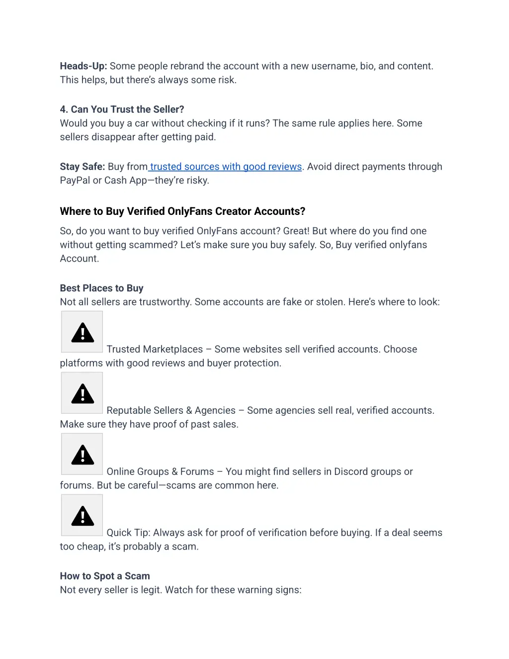 heads up some people rebrand the account with