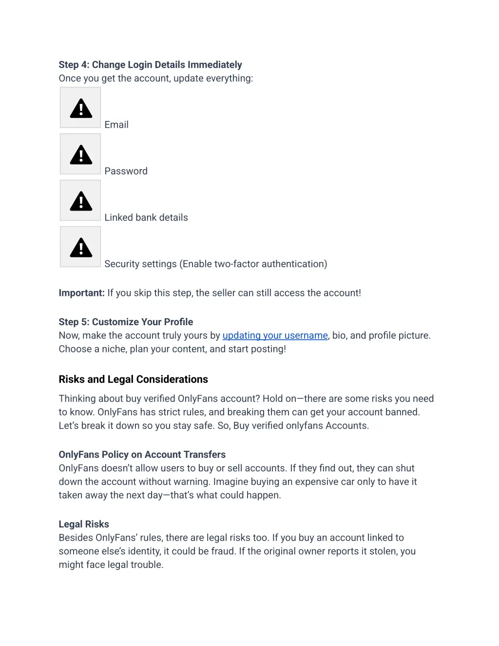 step 4 change login details immediately once